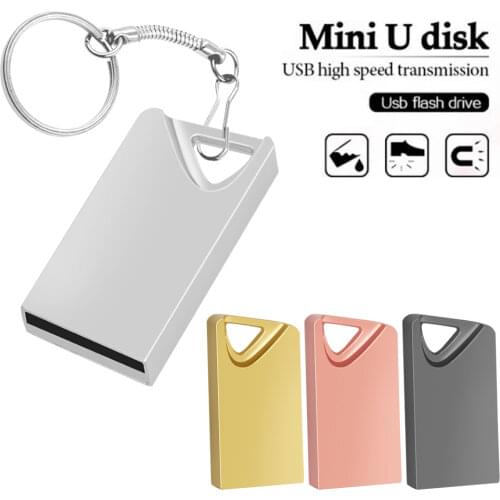 Metal memoria usb flash drive 32GB pendrive 64GB waterproof pen drive 16GB 8GB flash memory stick 2.0 usb stick key Custom logo