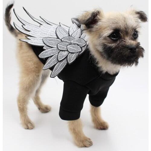 Fashion Embroidery Wings Pet Dog Clothes for Small Dogs Clothing Puppy Hoodies Dog Accessories Chihuahua Coat Pug CostumeS-2XL