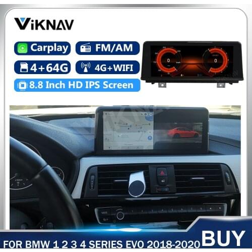 Multimedia Player Android 10.0 Car Radio For BMW 1 2 3 4 Series EVO 2018-2020 Car Stereo GPS Navigation Head Unit HD Screen