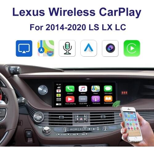 Wrieless Car Carplay support Iphone Android Auto Carlife U disk playback Kit For 2014-2020 Lexus LS LX LC
