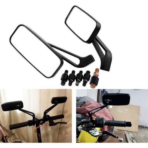 A Set Universal 8mm 10mm Motorcycle Rear view Side Mirrors for Harley Honda Yamaha Kawasaki Street Sports Bike Chopper Cruiser