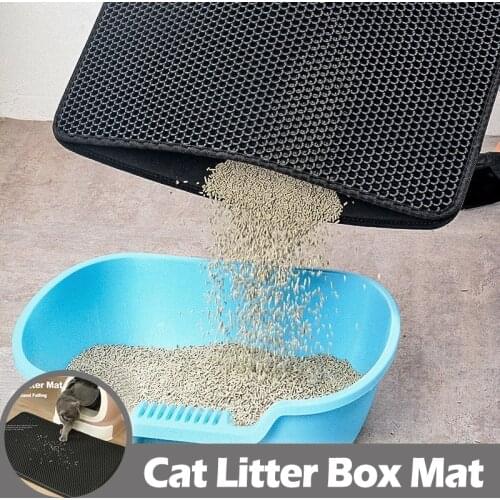 Cat Litter Mat Litter Box Mat Sand Cat Carpet Cushion Toilet Mat Cat Litter Collecting Recyclable Non-Slip Waterproof Pet Pad