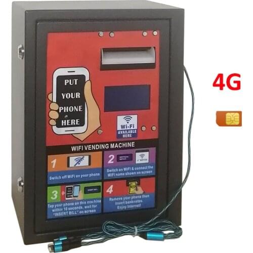 2021 New Products 24 Hours Self-service 4G Wall Mounted Banknote WiFi Kiosk Add Charging Cable Vending Machine