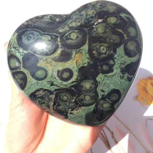 Natuurlijke Groene Kanba Sphere Quartz Kristal Hartvormige, Woninginrichting, Reiki Healing, Decoratie