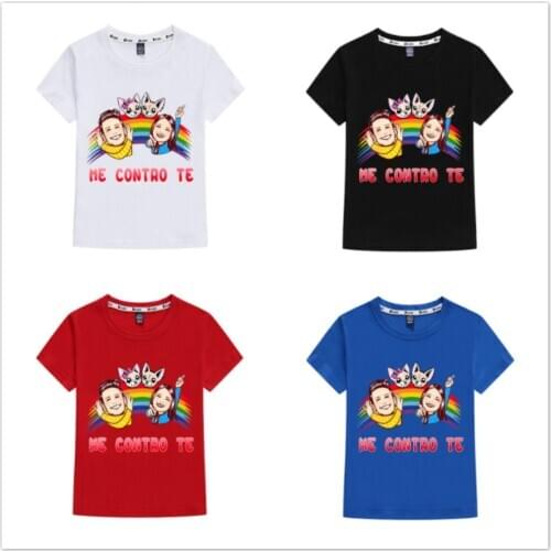 New Summer Baby Boy Girl Cartoon Me Contro Te Print Tshirt Children Short Sleeve T-Shirt Girl Top Tee Cotton Clothes Kid Costume