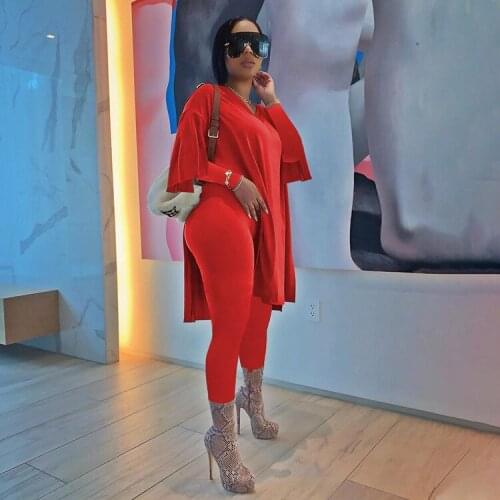 Ueteey New Two-piece Casual Solid Loose Home Wear Women Pant Set