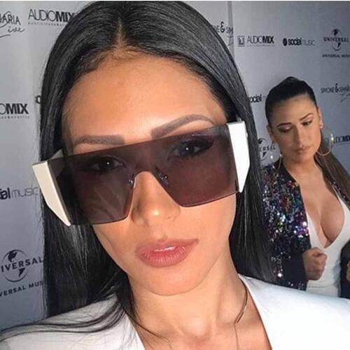 FEISHINI Hot Elegant Narrow Oversized Mens Sunglasses Women Vintage UV400 Brand Star Fashion Red Sunglass Female 2019