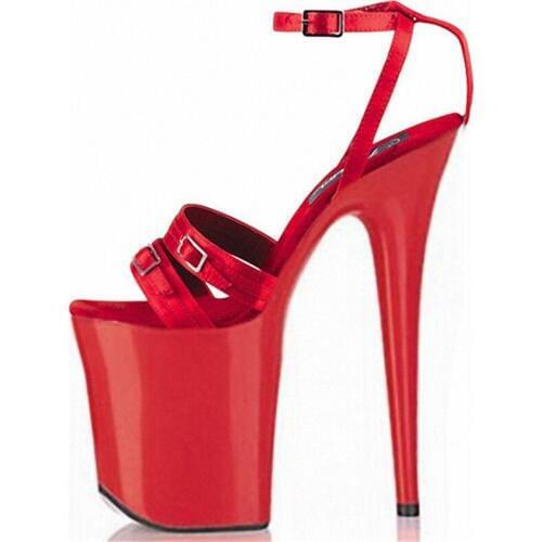 Professional customize 20cm ultra high high-heeled sandals red bride wedding shoes 8 Inch Womens Sexy Shoes Glamour Shoes