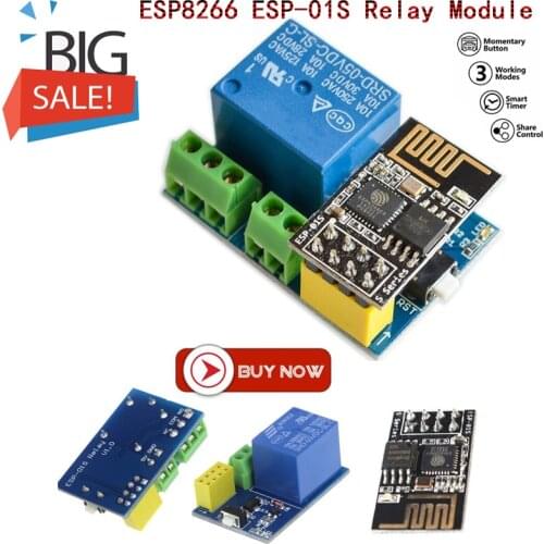 ESP8266 ESP-01S Wifi Relay Module Things Smart Home, Smart Home Remote Control Switch for Arduino Phone App Wireless Wifi Module
