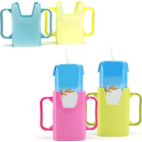 Telescopic Baby Toddler Juice Milk Safety Box Bottle Cup Holder with Handles Baby Feeding Supplies Tableware Cup Box