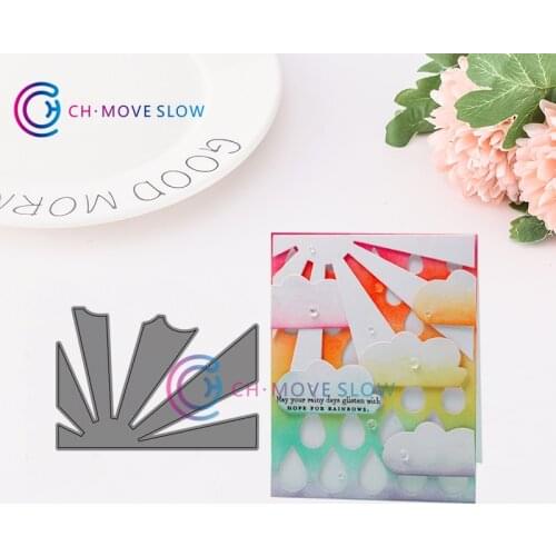 CH Blue Skies Rays Stencil Metal Cutting Dies For Scrapbooking Practice Hands-on DIY Album Decor Card Craft Die