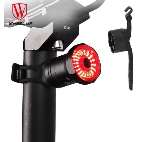 Smart Rear Bicycle Light Rechargeable Intelligent Led Light Cycling Flash Tail Lamp USB Charging Auto Start Stop Brake Bike Tail