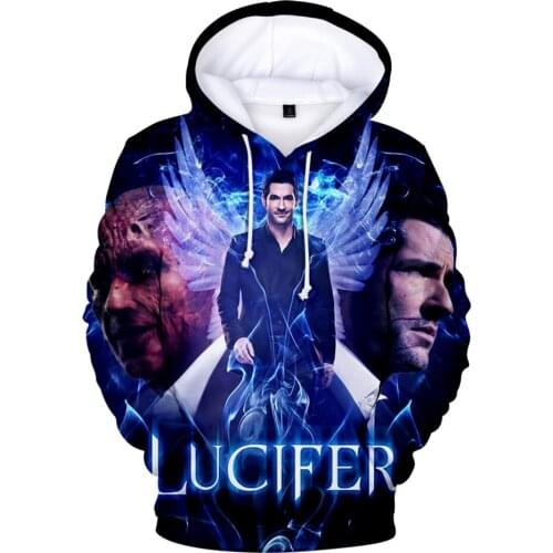All-match Brand Designer 3D printed Lucifer hoodies for men Lucifer Morningstar Hoodies Harajuku Pullover Hoodie Autumn Clothing
