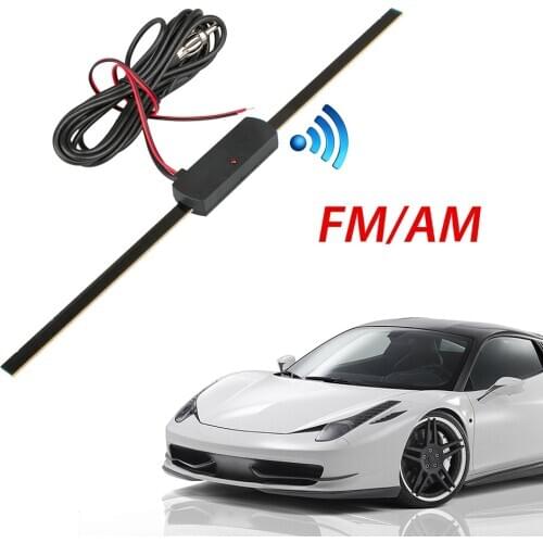 Windshield Car AM FM Radio Antenna Signal Amplifier Booster 12V Universal Antena 48-860MHZ For Dropshipping Fast Delivery