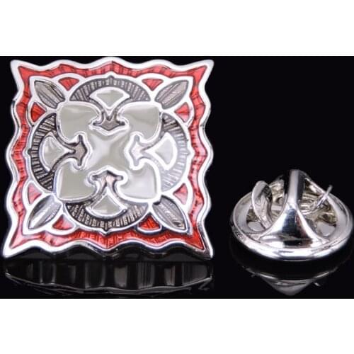 High-quality Brooch Lapel Pin For Successfu Men Pins RED Flowers Neckpin Collar Badge Jewelry Broche Clothing accessories