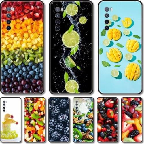 Tempting fruit Phone Case For Huawei Nova 2 3 4 5 6 7 8 SE i E Pro Lite black cell shell