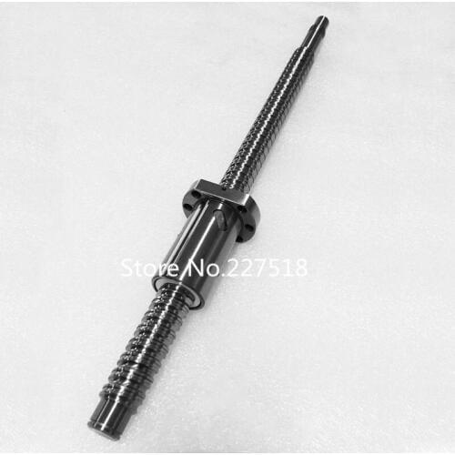 1pc 25mm Ball Screw Rolled C7 ballscrew SFU2510 1550mm BK20 BF20 end processing+1pc SFU2510 Ballscrew nut