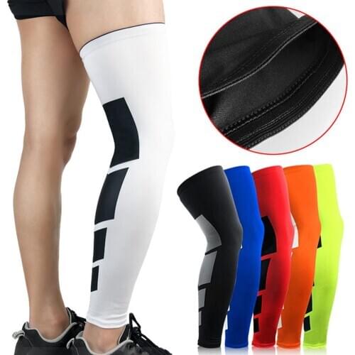 1PC Unisex Outdoor Sports Cycling Leg Knee Long Sleeve Protector Gear Crashproof Antislip Leg Warmers Compression Protect Sleeve