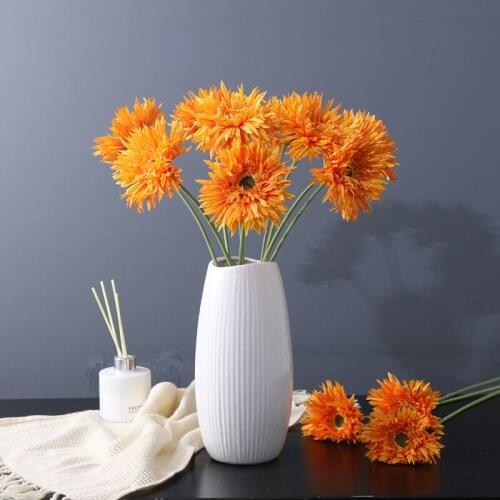 3Pcs Simulation Gerbera Home Decoration Silk Flower Photography Props Fake Flowers Wedding Table Bouquet