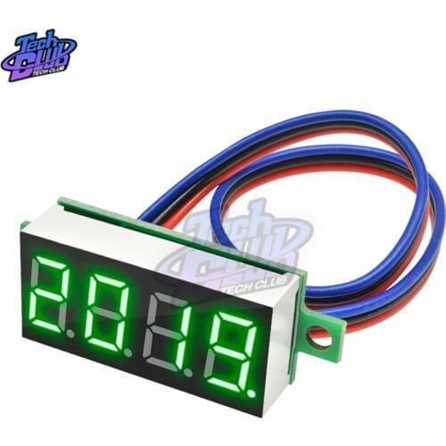 0-100V 0.36" inch Mini Digital Voltmeter 4 Digit DC Voltage Meter Panel Electric Voltage Tester Gauge Three Wires