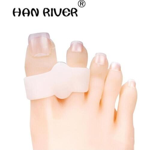 HANRIVER Double loop overlapping thumb hallux valgus orthotics thigh bone overlap toe silica gel separator