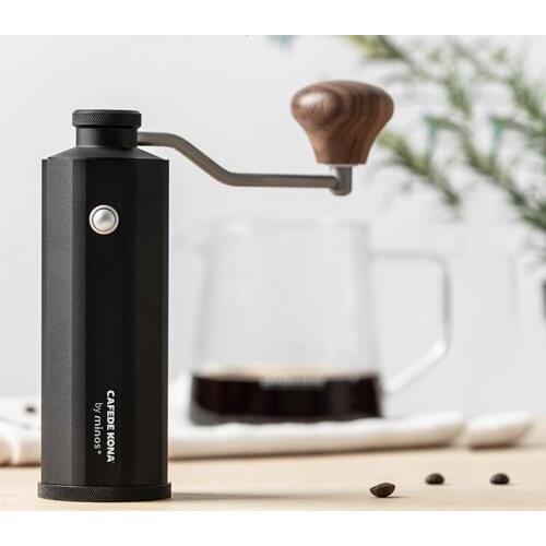 CAFEDEKONA Coffee Grinder High Quality Manual Milling Machine CNC STEEL BURR 20g Mini Espresso Miller External Adjustment Button