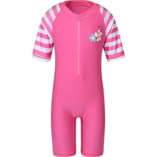 BAOHULU Girls Rash Guard Kids 4-Way Stretch Fabric Swimsuit Sun Protection UPF50+Bathing Suit for Baby Girls Children Beach Wear