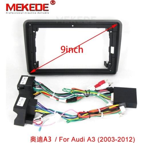 MEKEDE 9 inch Car Fascias Navigation Fascia Dash Frame For Audi A3 A4 A6 TT car Radio Fascia Panel autoradio multimedia frame