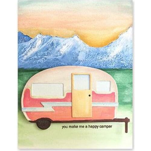 Panalisacraft Cute bus train vehicle Metal Cutting Dies Stencils for DIY Scrapbooking/album Decorative Embossing DIY Paper Cards