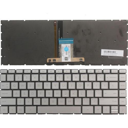 New US Laptop keyboard For HP Pavilion 14-CE1005TX CE1004TX 14-CE0015TU 14-CE0027TX with backlit silver keyboard