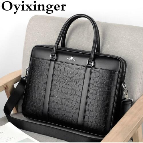 Oyixinger Men's Leather Briefcases