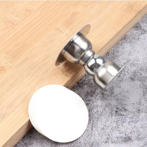 Stainless Steel Strong Magnetic Door Stop Stopper Noiseless Door Suction Catch Holder Home Hardware for Bedroom