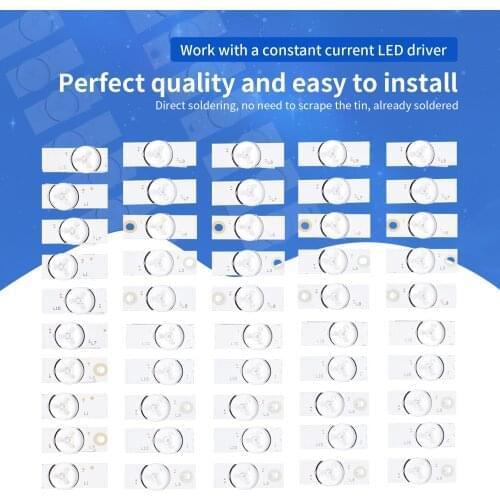 3V 2W Easy Install Tin Plating Lamp Beads Set TV LED Light Strips Repairing Tool Kit Universal Lamp Beads with Back Glue