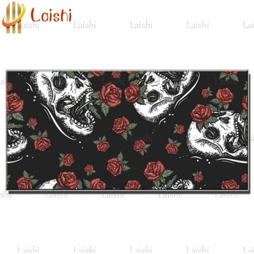 Diamond Embroidery Roses and skull Full Square/Round Diamond Painting 5D DIY Cross Stitch Rhinestone pictures mosaic decor