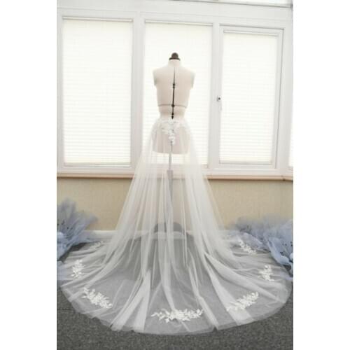 Removable train/Detachable Wedding dress train Detachable Cathedral Wedding Train tulle skirt wedding accessories custom size