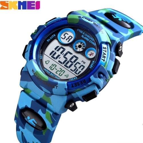 SKMEI Sport Kids Watches Young & Energetic Dial Design 50M Waterproof Colorful LED+EL Lights relogio infantil Childrens Watch
