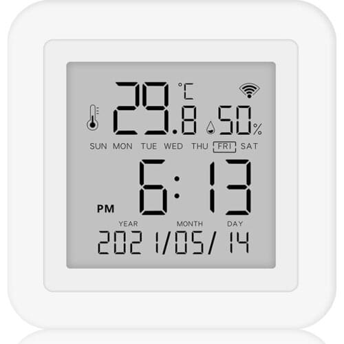 Smart WiFi Temperature Humidity Monitor,Wireless Temperature Humidity Sensor with TUYA APP Control, WiFi Thermometer