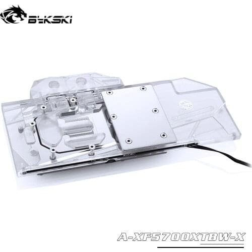 Bykski Water Block use for XFX RX5700XT Thicc II Ultra / Raw II Ultra / Copper Radiator Block / A-RGB / RGB Support to AURA