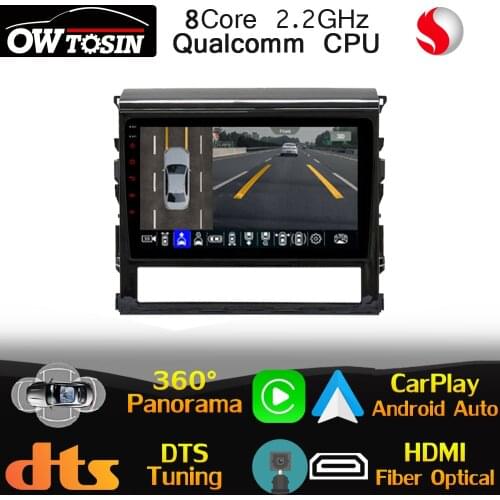 Qualcomm 8Core Android For Toyota Land Cruiser 200 11 2015-2020 Car Multimedia GPS Radio 360 Camera Optical HDMI DTS HIFI WiFi