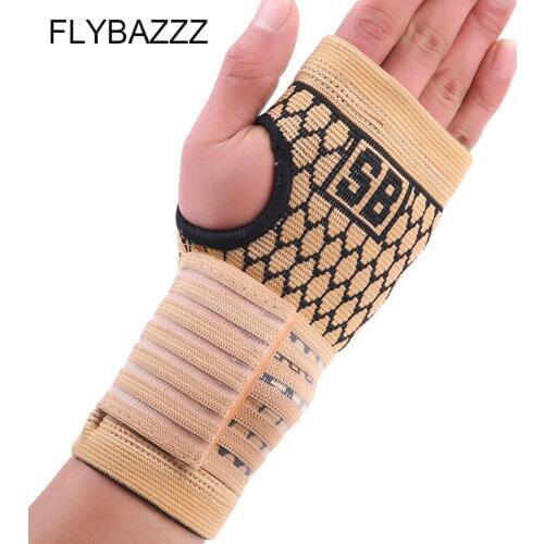FLYBAZZZ 1PCS High Elastic Bandage Fitness Yoga Hand Palm Brace Wrist Support Crossfit Powerlifting Gym Wraps Palm Pad Protector