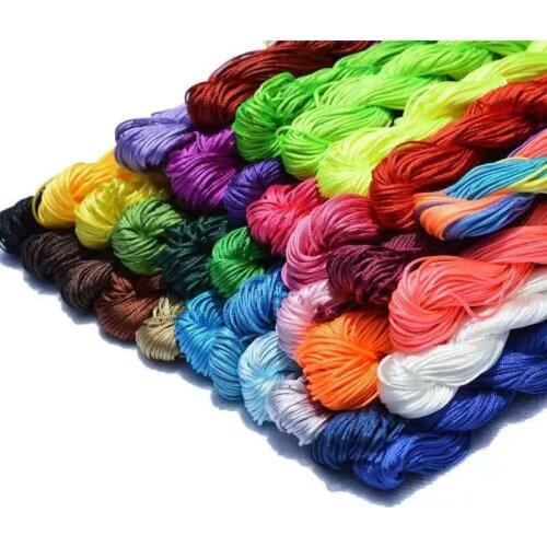 High Quality 10 Rolls Wire Diameter 1mm Chinese Knot Lace Rope For Diy Bracelet Braided Rope Necklaces Beaded Thread Nylon Ropes