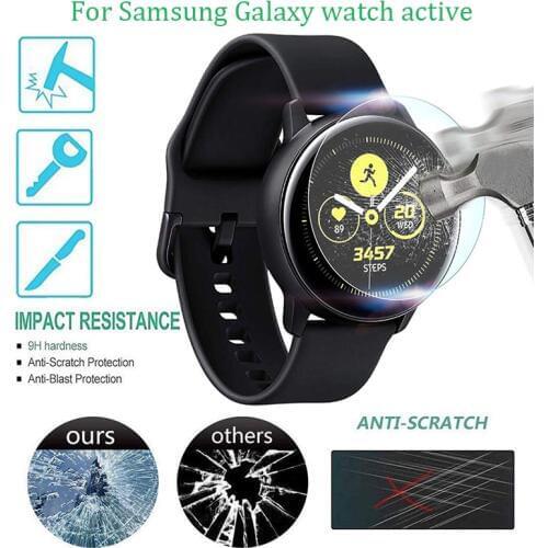 3pcs/5pcs Protective Film For Samsung Galaxy Watch Active watchband Tempered Glass Cover Ultra Thin HD Screen Protector Film