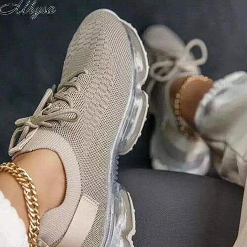 Women Breathable Mesh Sneaker 2020 Woman Lace Up Vulcanized Ladies Comfortable Womens Casual Flat Female Tennis Shoes Plus Size