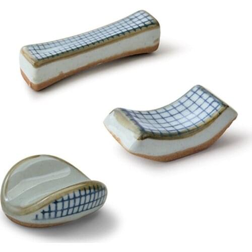 1PC Japanese Style Ceramic Chopstick Rest Holder Fork Spoon Stand DIY Home Dining Table Tableware Supplies