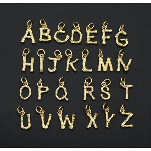 15x10mm 100% CZ DIY Jewelry Alphabet A-Z Charm Pendant Wholesale Fashion Jewellery Pendants Top Quality Necklace Making Charms