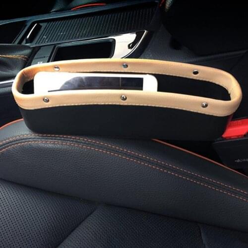 Car Slit Box Organizer PU Leather Car Seat Crevice Gap Storage Pocket Slot Storage Cup Holder Auto Interior Accessories