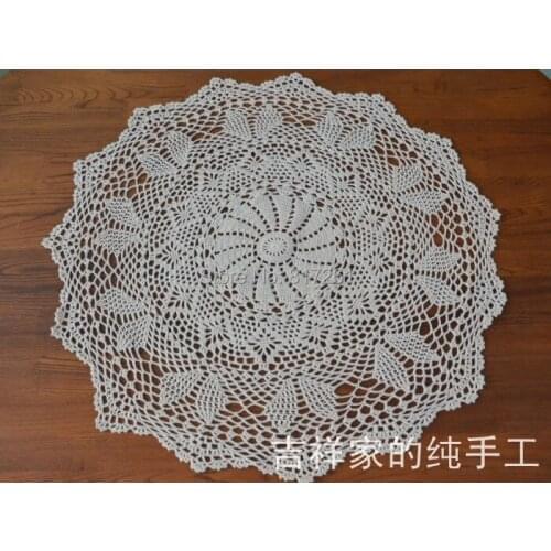 Free shipping 2015 new arrival 60 cm Round cotton crochet lace table runner for home decor flowers design tale towel tea table