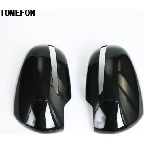 TOMEFON For Suzuki Sx4 S-Cross 2014-2018 ABS Carbon Fiber Paint Side Rearview Mirror Cover Shell Auto Exterior Styling 2pcs