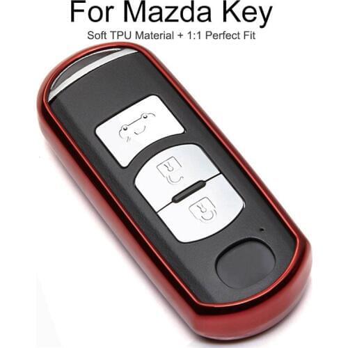 6 Colors TPU Car Key Cover Case For Mazda CX-5 CX5 CX 7 CX-7 CX9 6 3 Axela 2014 2015 MX5 MPV Atenza Key Chain Ring Shell Styling