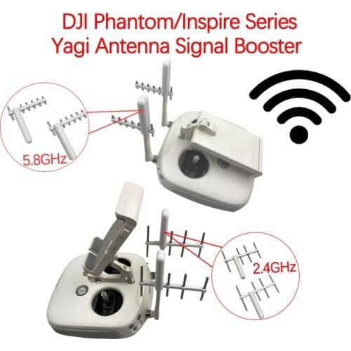 For DJI Phantom/Inspire Series Drone Remote Control Signal Booster Fish Bone Yagi Antenna Signal Enhance Amplifier Accessories